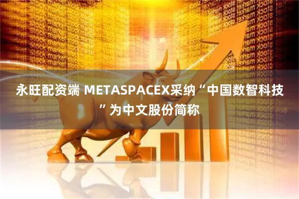 永旺配资端 METASPACEX采纳“中国数智科技”为中文股份简称